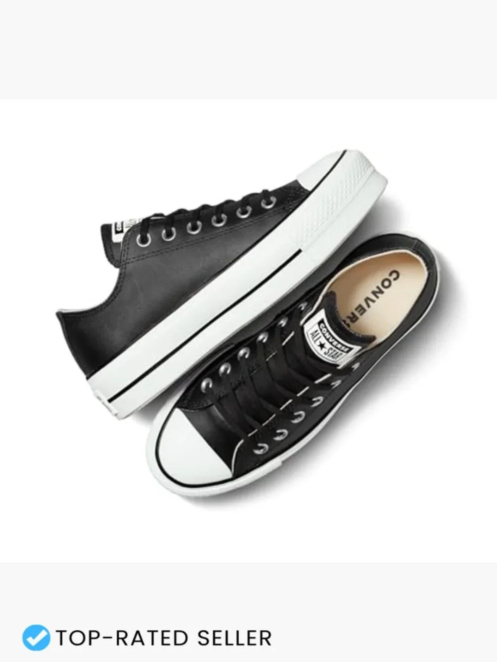 Converse Chuck Taylor All Star Low Top Platform Leather Sneakers Classic
